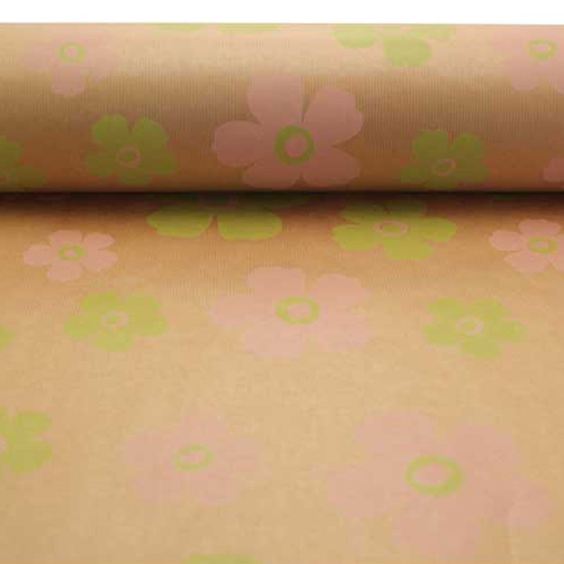View Pink Green Fleur Kraft Paper information