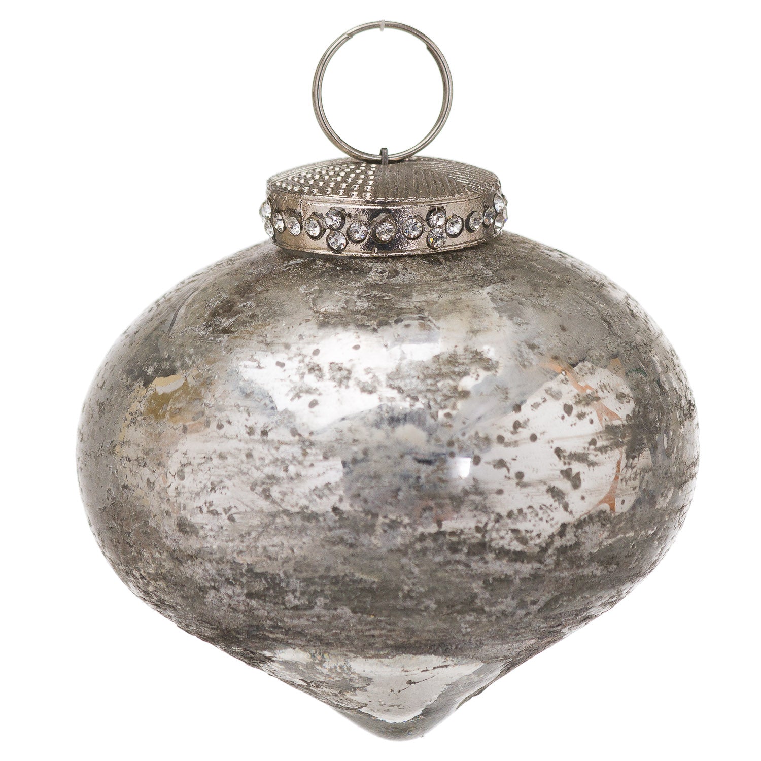 View The Noel Collection Silver Christmas Teardrop Bauble information