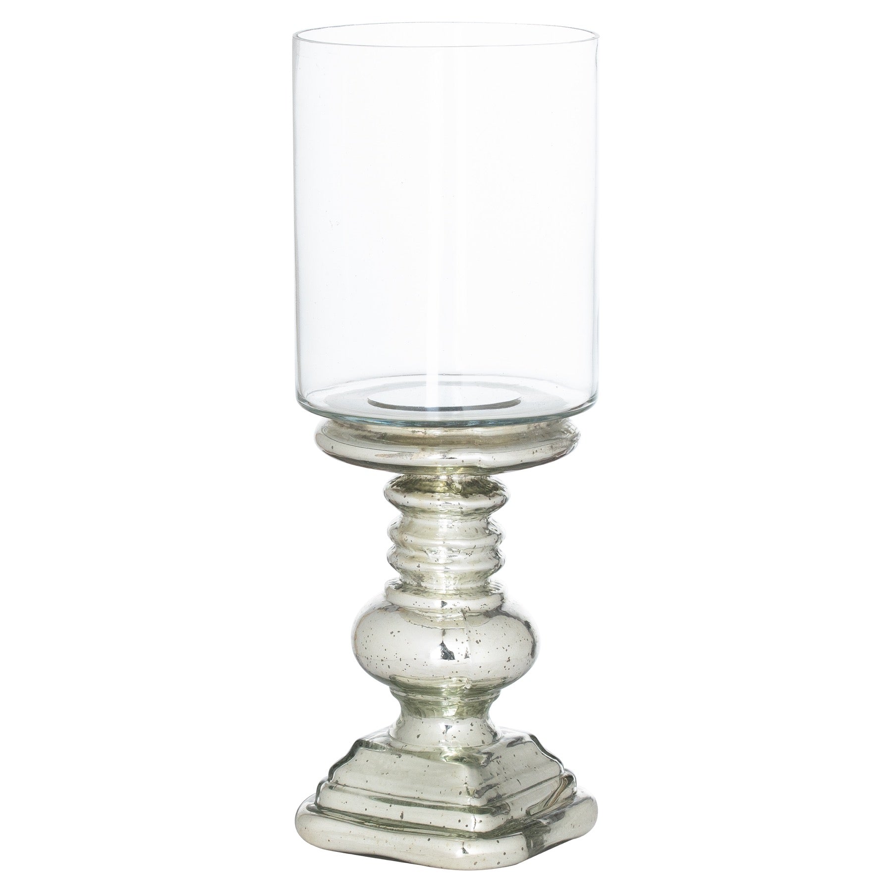 View Mercury Effect Base Glass Top Squat Candle Pillar Holder information