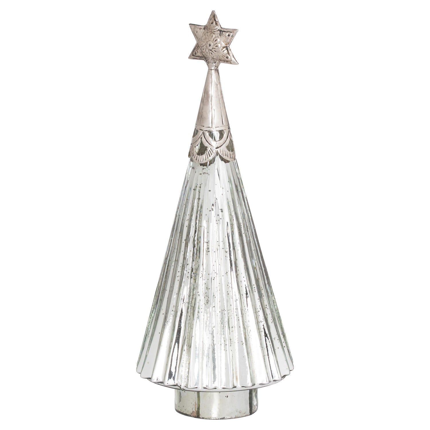 View The Noel Collection Star Topped Glass Decorative Medium Tree information