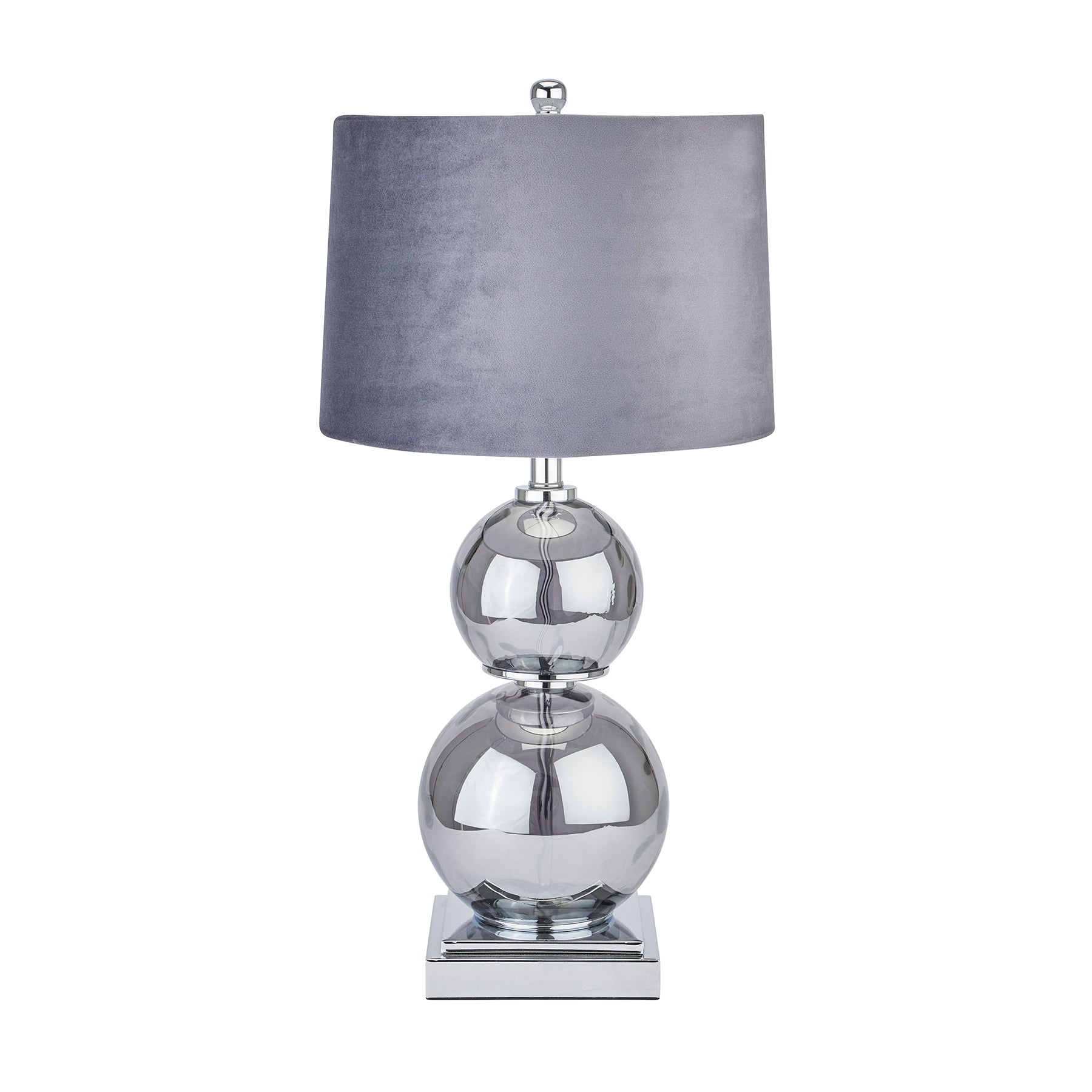 View Shamrock Metallic Glass Lamp With Velvet Shade information