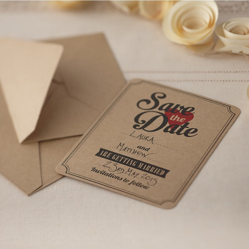 View Save the Date Rustic Brown Cards information