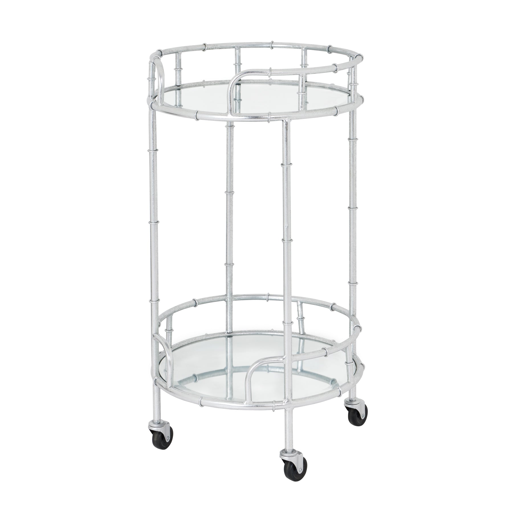 View Silver Round Drinks Trolley information