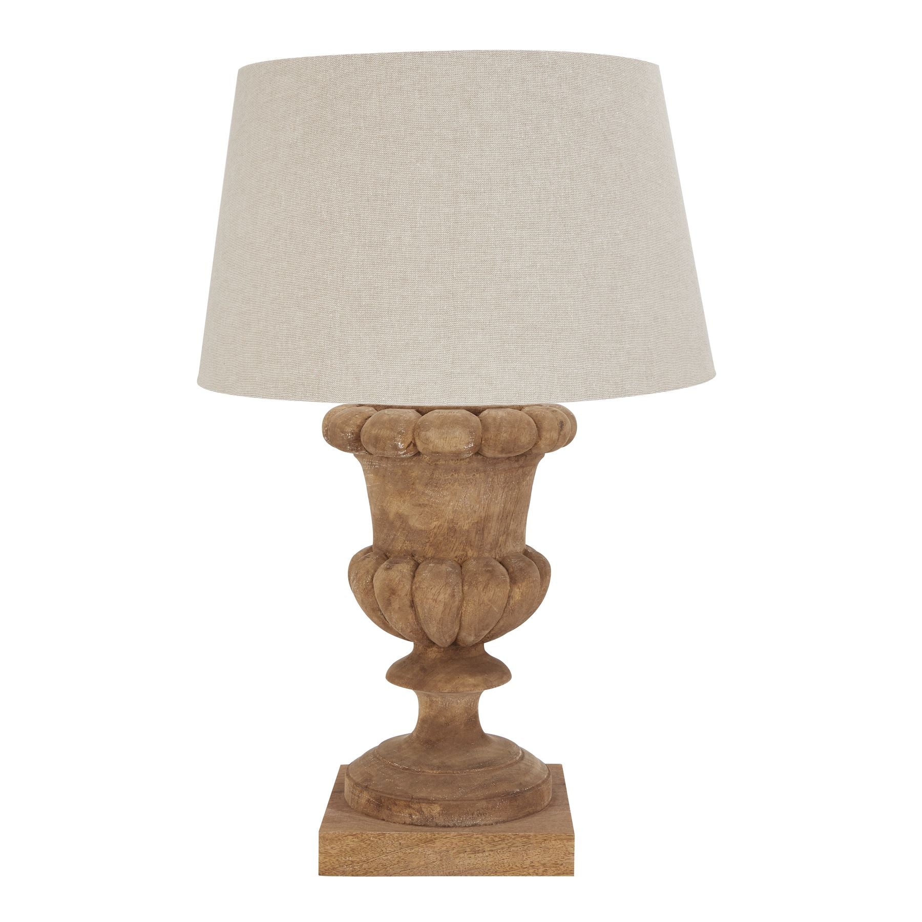 View Delaney Natural Wash Fluted Lamp With Linen Shade information