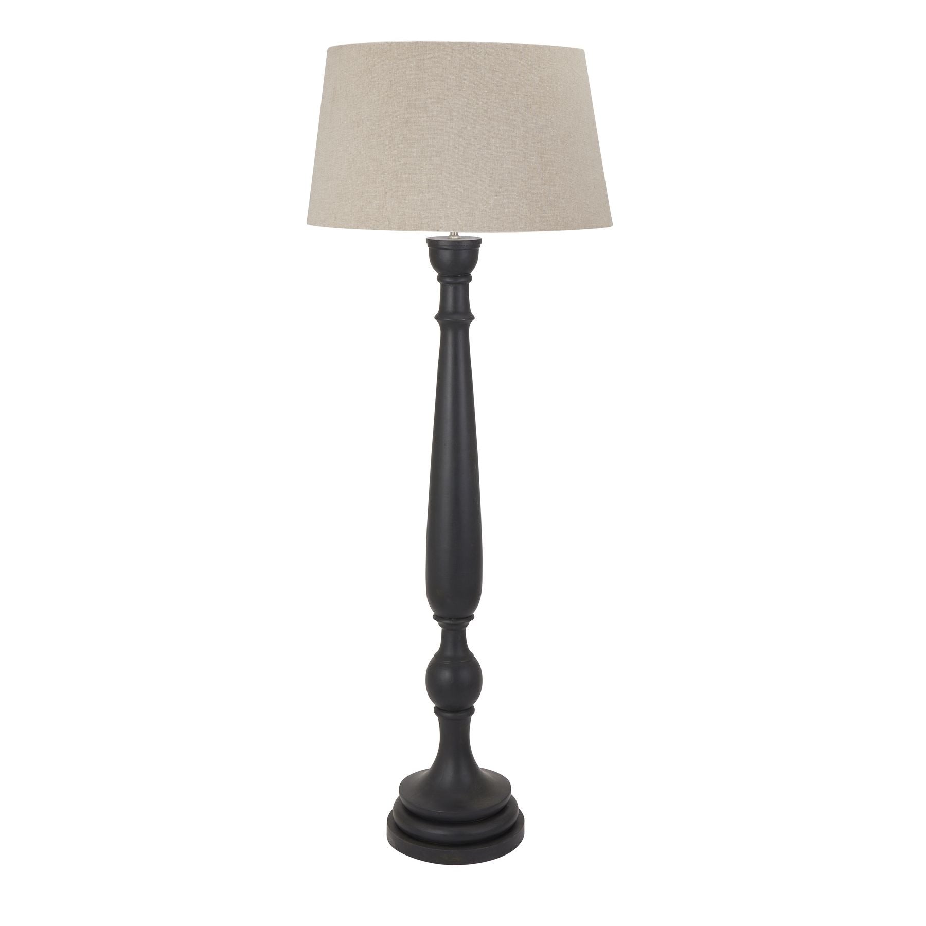 View Delaney Grey Droplet Floor Lamp With Linen Shade information