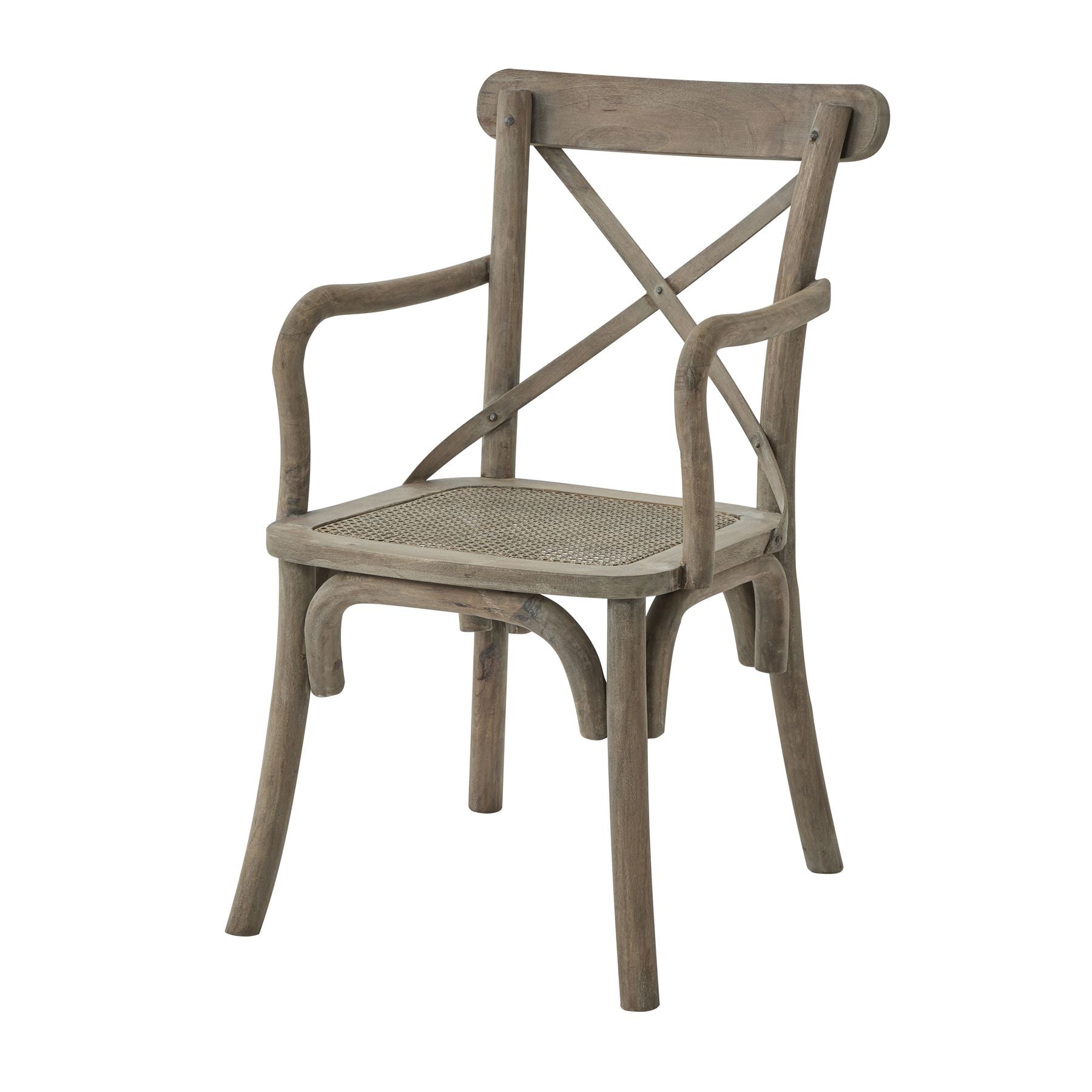 View Copgrove Collection Cross Back Carver Chair With Rush Seat information