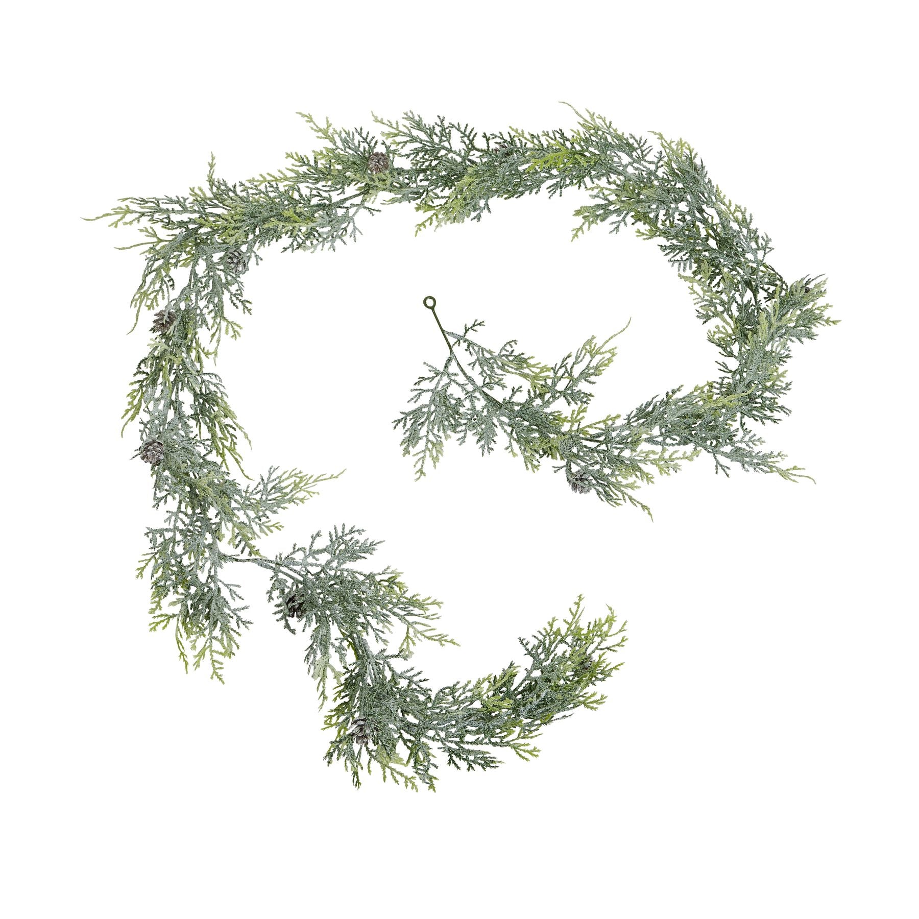 View Frosted Pine Garland With Pinecones information