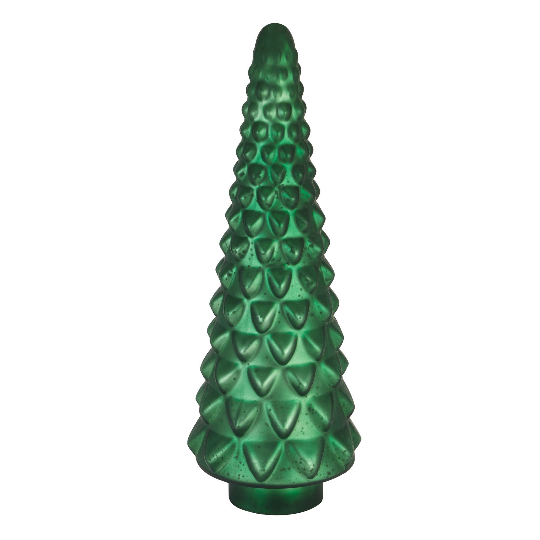 View Noel Collection Large Forest Green Glass Decorative Tree information