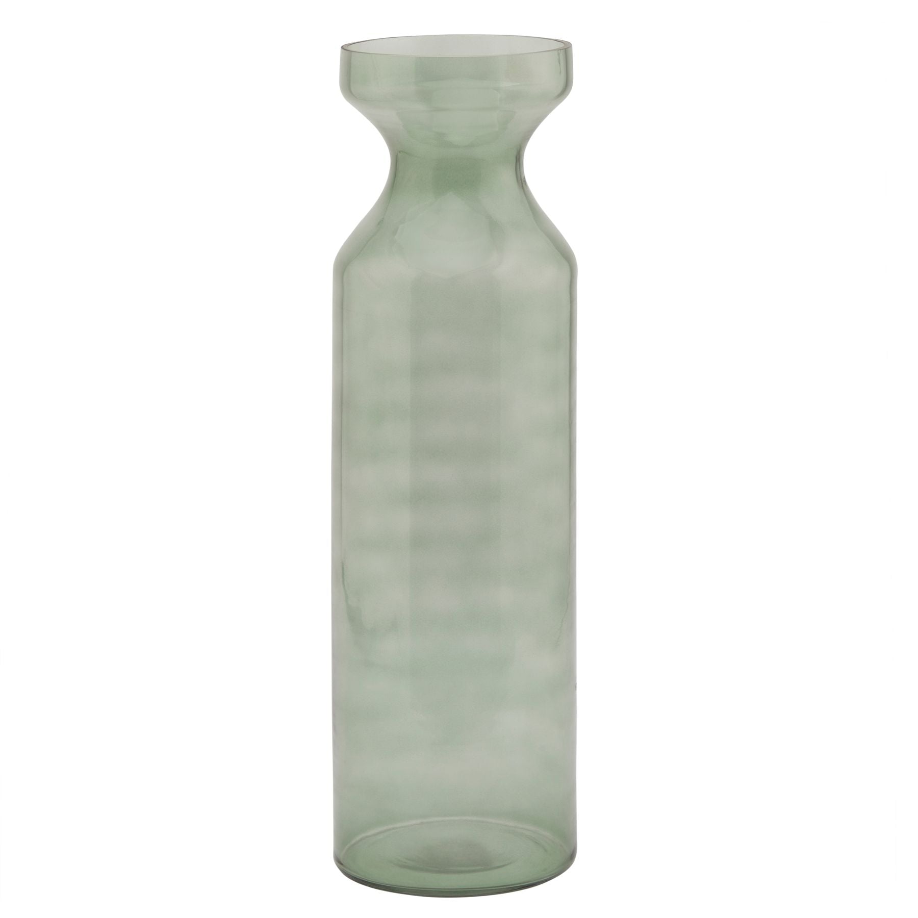 View Smoked Sage Glass Fluted Vase information