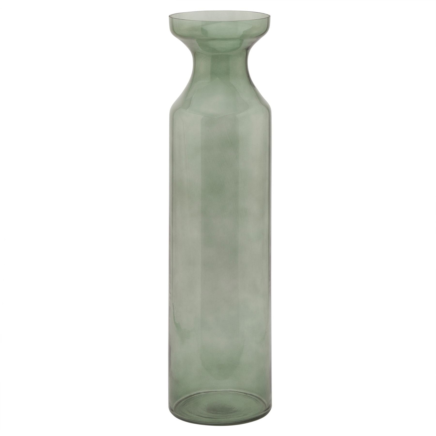 View Smoked Sage Glass Tall Fluted Vase information