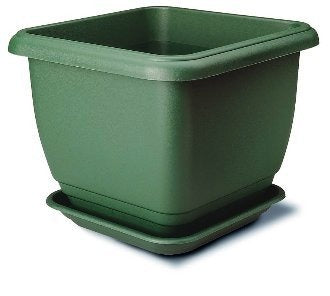 View Stewart 40cm Balconniere Square Planter Green information