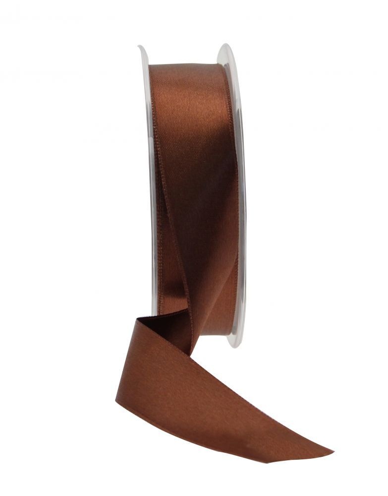 View Brown Satin Ribbon 25mm information