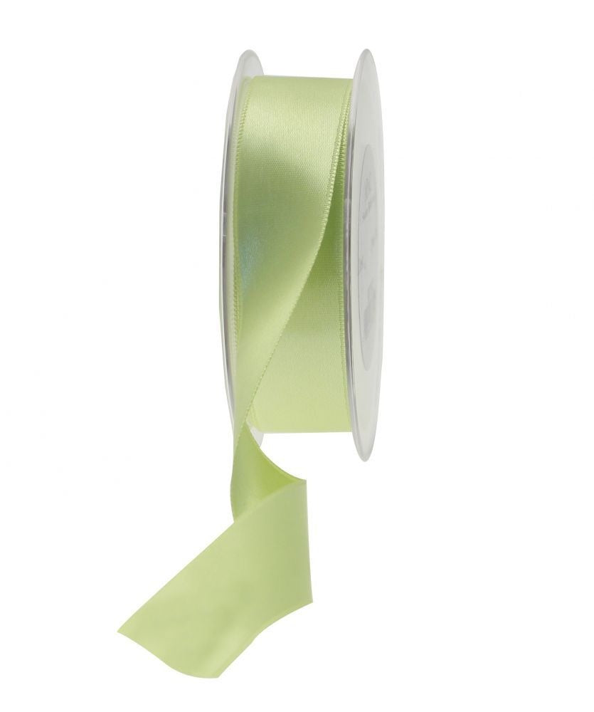 View Fluorescent Yellow Satin Ribbon 25mm information