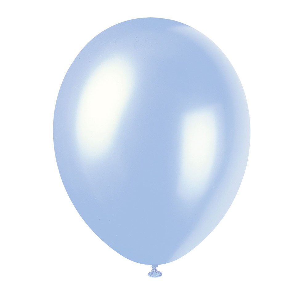 View Light Blue Pearlised Party Balloons 8 Pack information