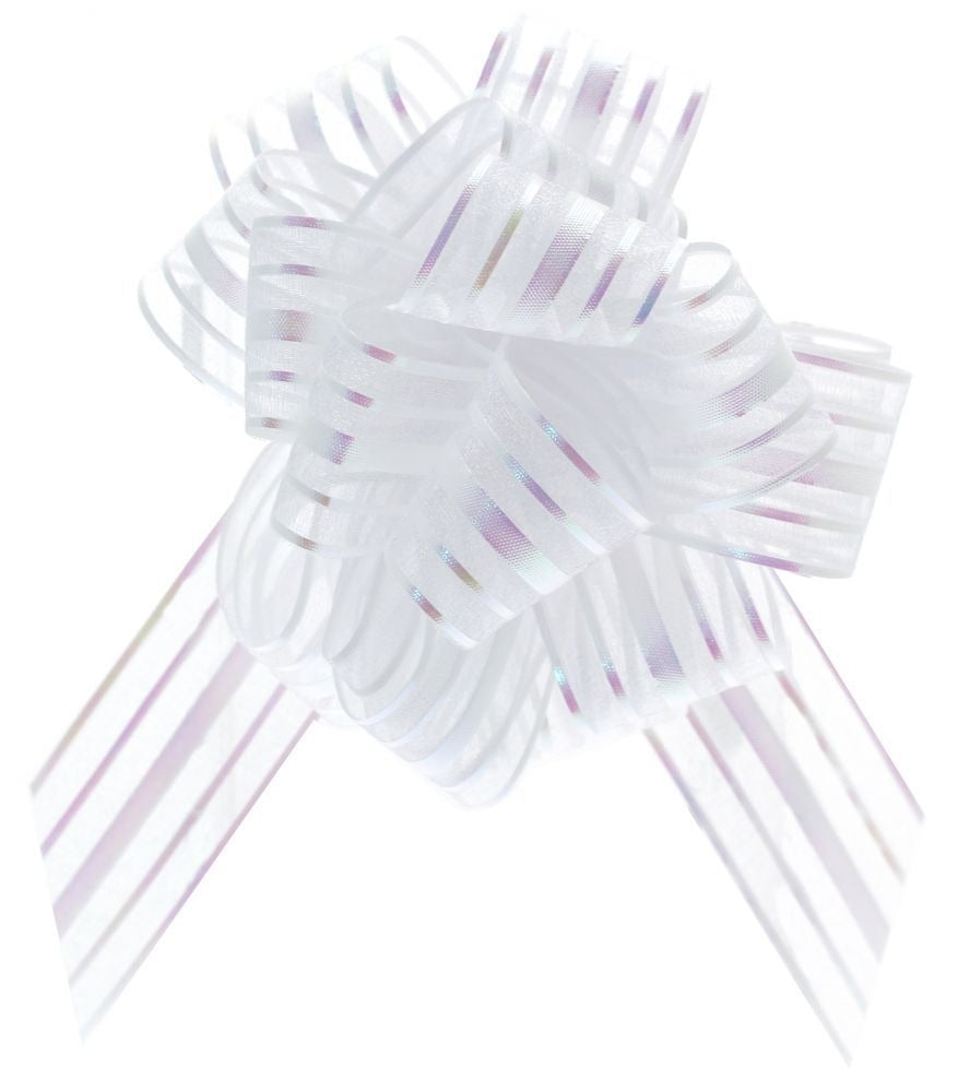 View White Single Organza Pull Bow 31mm information