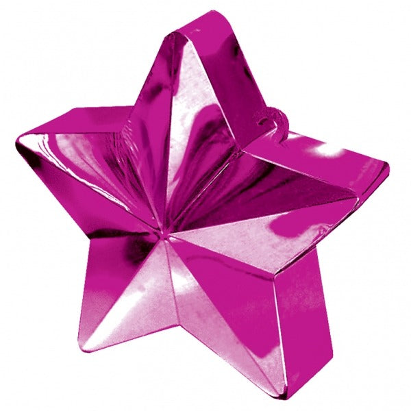 View Bright Pink Star Balloon Weight information