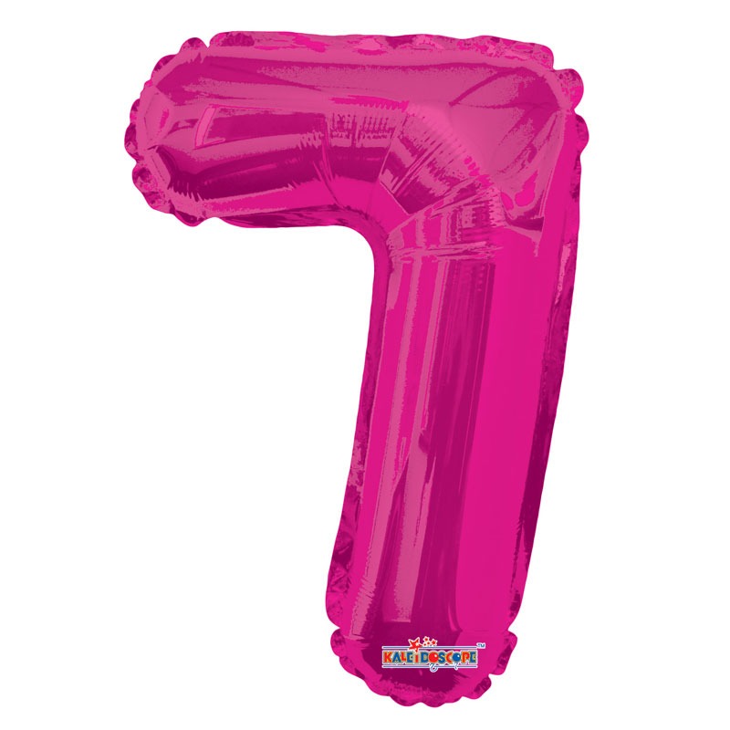 View Hot Pink Number 7 Balloon 14 inch information