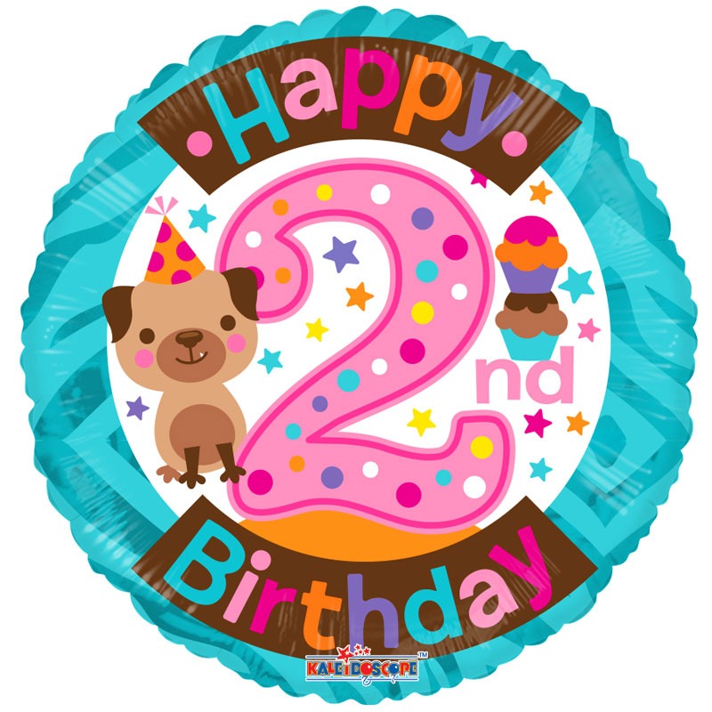 View 2nd Party Dog Birthday Balloon information