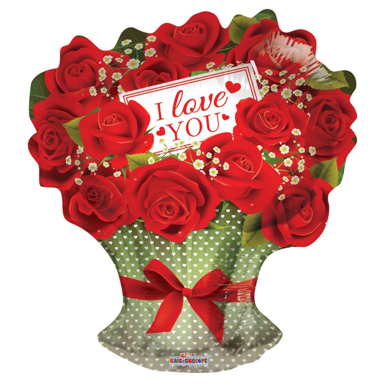 View I Love You Red Roses Balloon information