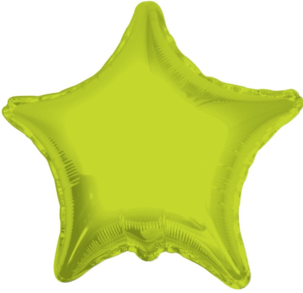 View Lime Green Star Balloon 22inch information