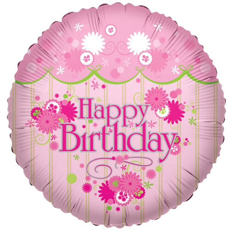 View Flower Power Happy Birthday Foil Balloon information