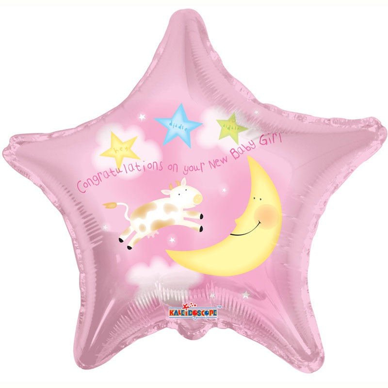 View New Baby Girl Pink Star Balloon information