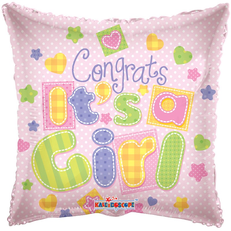 View Congrats Its A Girl Foil Balloon information