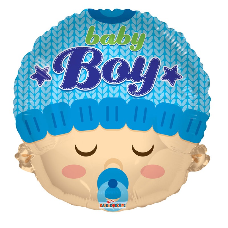 View Baby Boy Foil Balloon face information