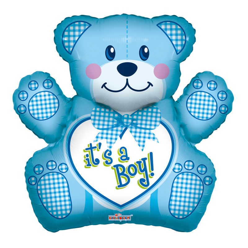 View Baby Boy Bear Shaped Foil Balloon information