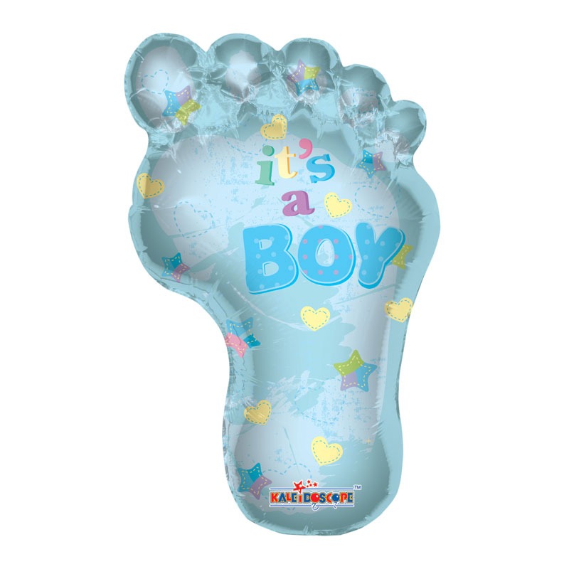 View Baby Boy Footprint Foil Balloon information