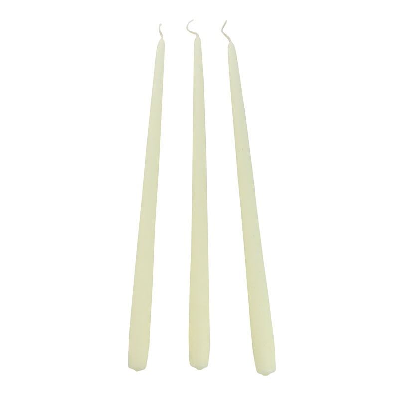 View 8 X Ivory Extra Long Taper Candle information