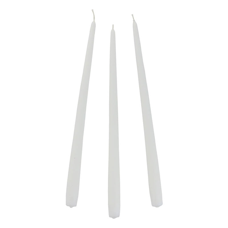 View 8 X White Extra Long Taper Candle information