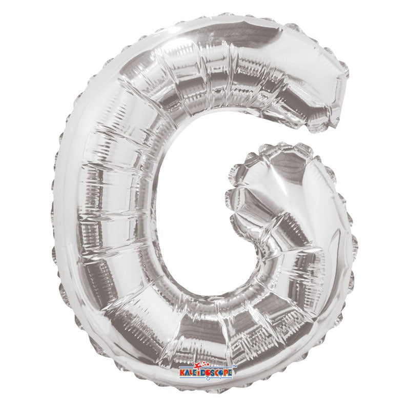 View 14 inch Silver Letter G Balloon information