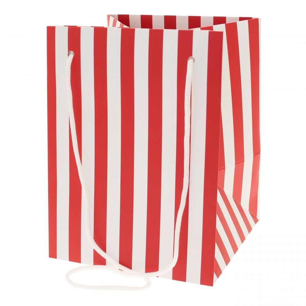View Red Candy Stripe Hand Tied Bag information