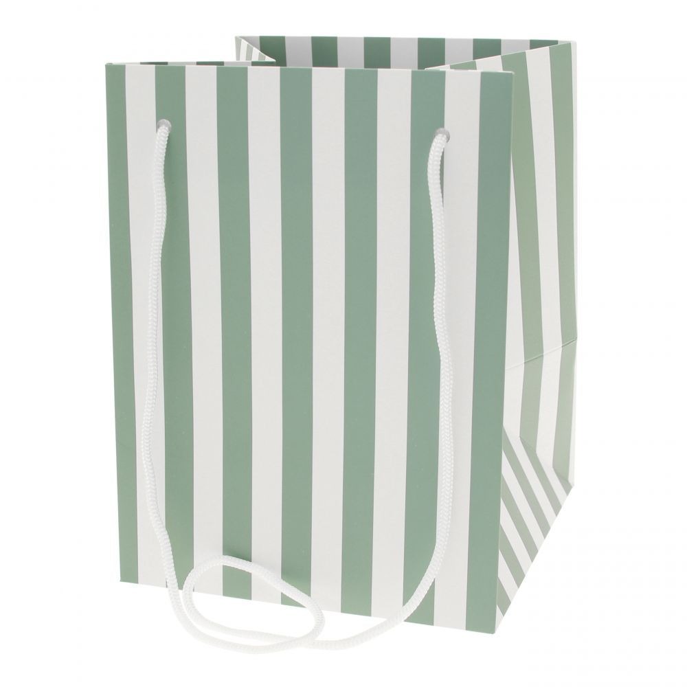 View Sage Candy Stripe Hand Tied Bag information
