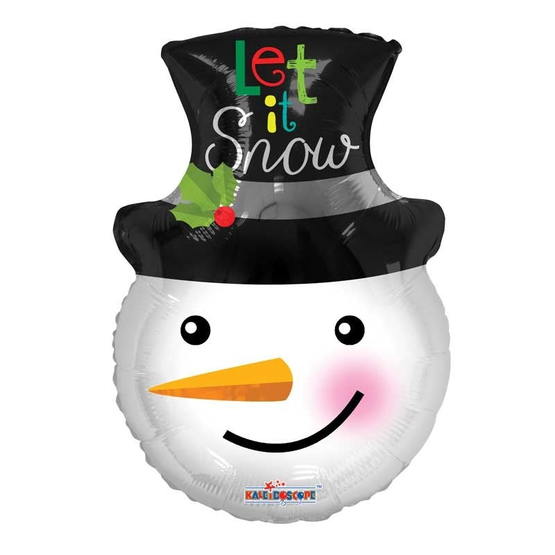 View Let It Snow Snowman Balloon information