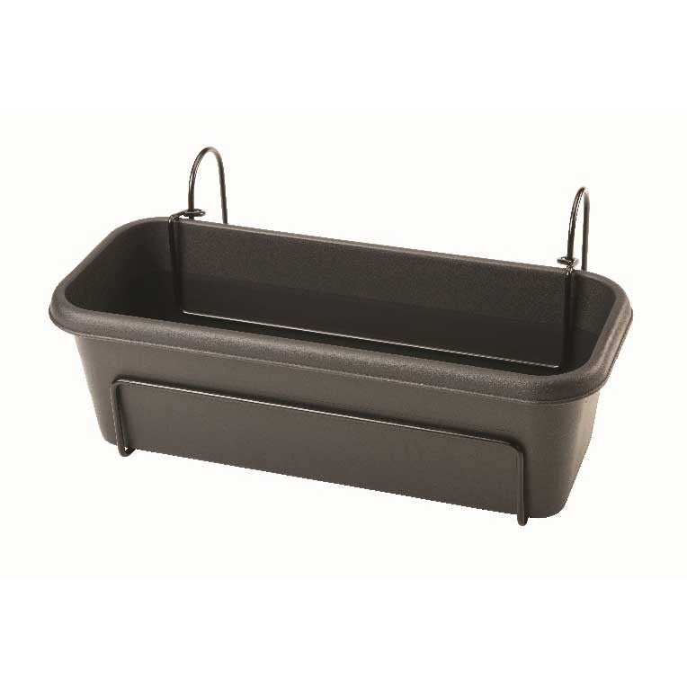 View Stewart 40cm Balcony Trough Set Black information