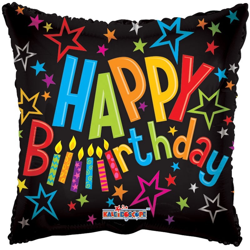 View Happy Birthday on Black Balloon information