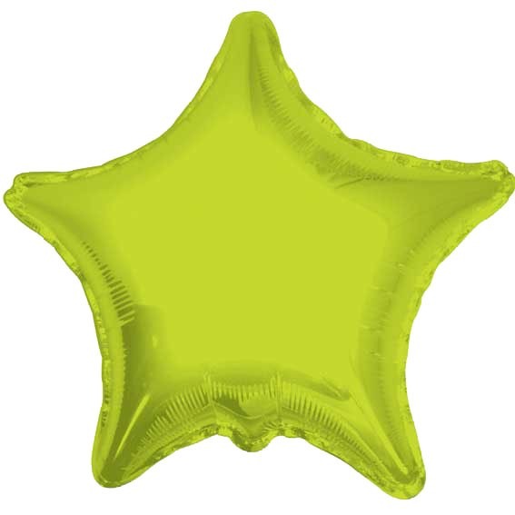 View Lime Green Star Balloon information