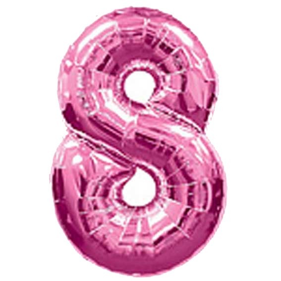 View Big Number Balloon 8 Pink information