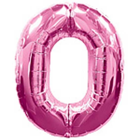 View Big Number Balloon 0 Pink information