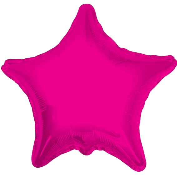 View Hot Pink Star Balloon information