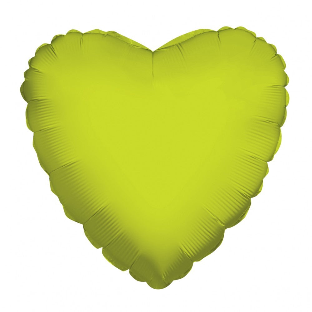 View Lime Green Heart Balloon information