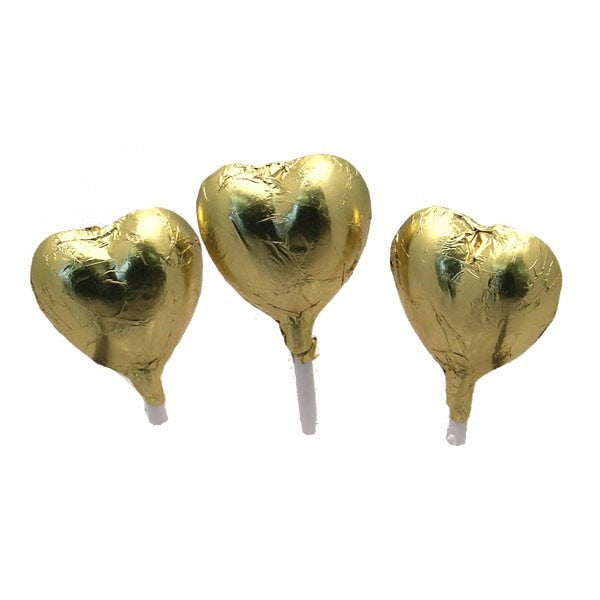 View Gold Foil Chocolate Heart Lollipop information