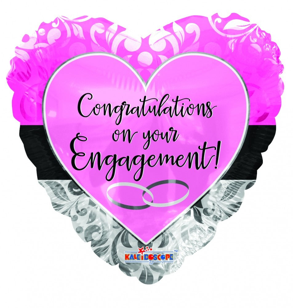 View Pink Heart Engagement Balloon information