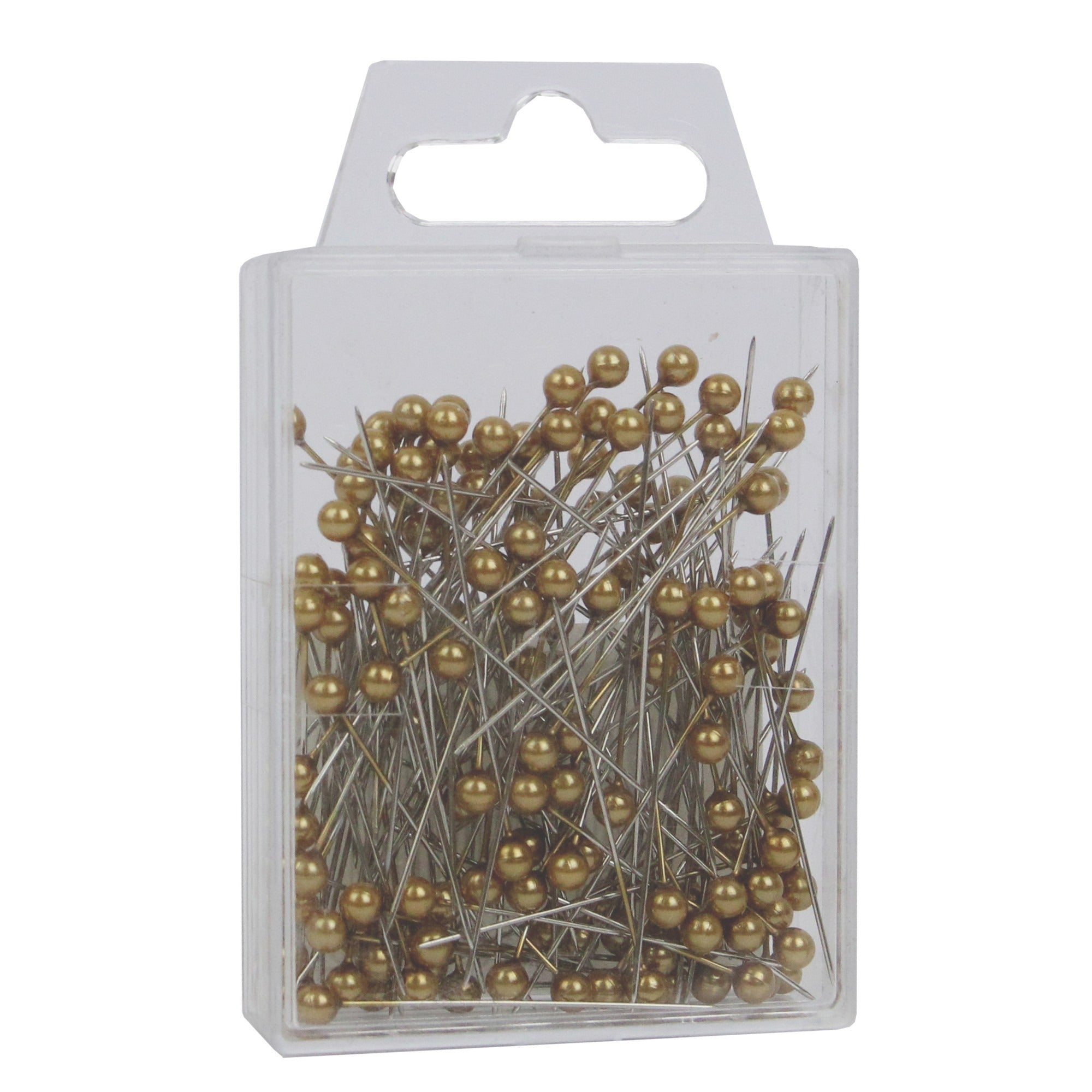 View Gold 4cm Pearl Headed Pins information
