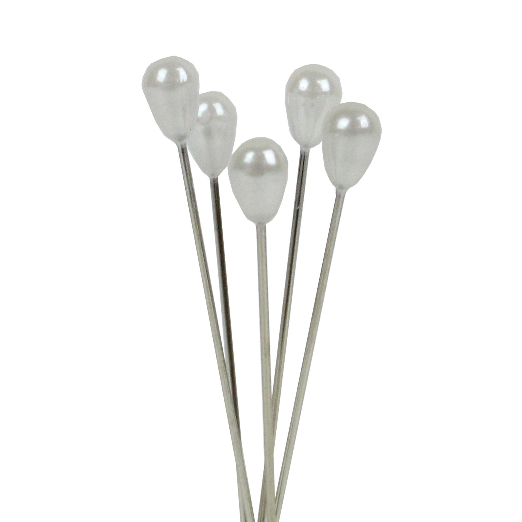 View 4cm Pear Shaped White Pearl Pins information