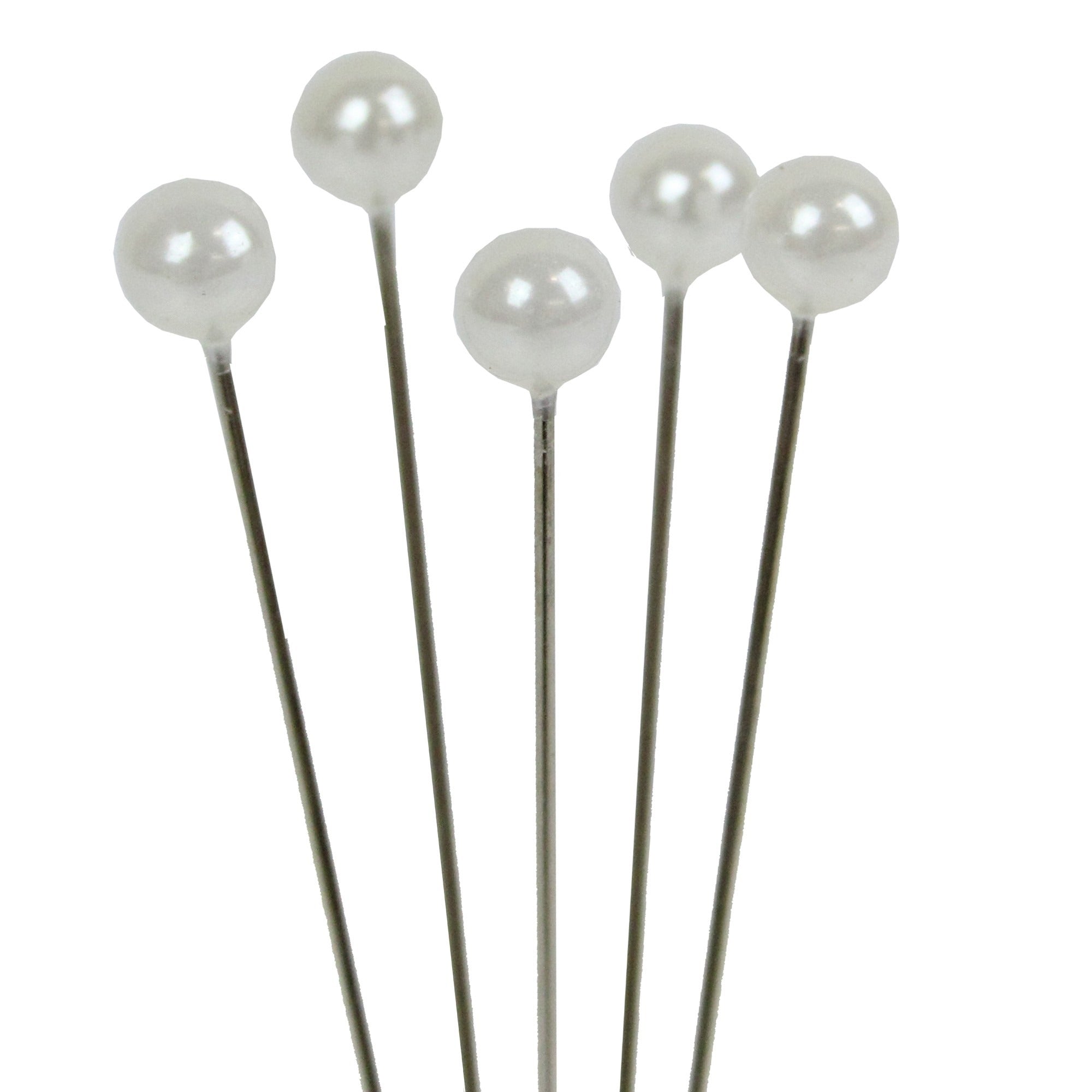 View White 7cm Pearl Headed Pins information