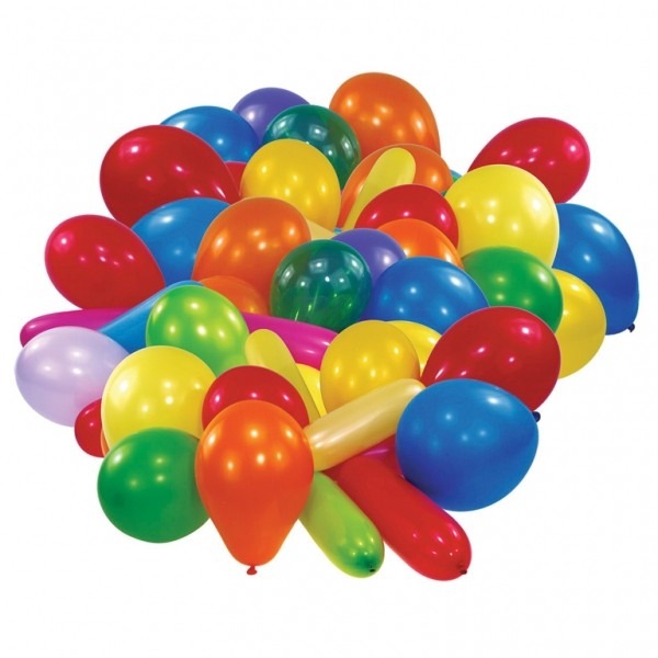 View 50 Assorted Colours and Shapes Balloon Pack information