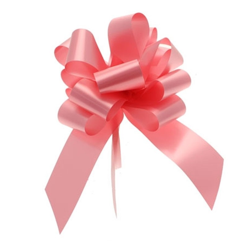 View Baby Pink Single Pull Bow 50mm information